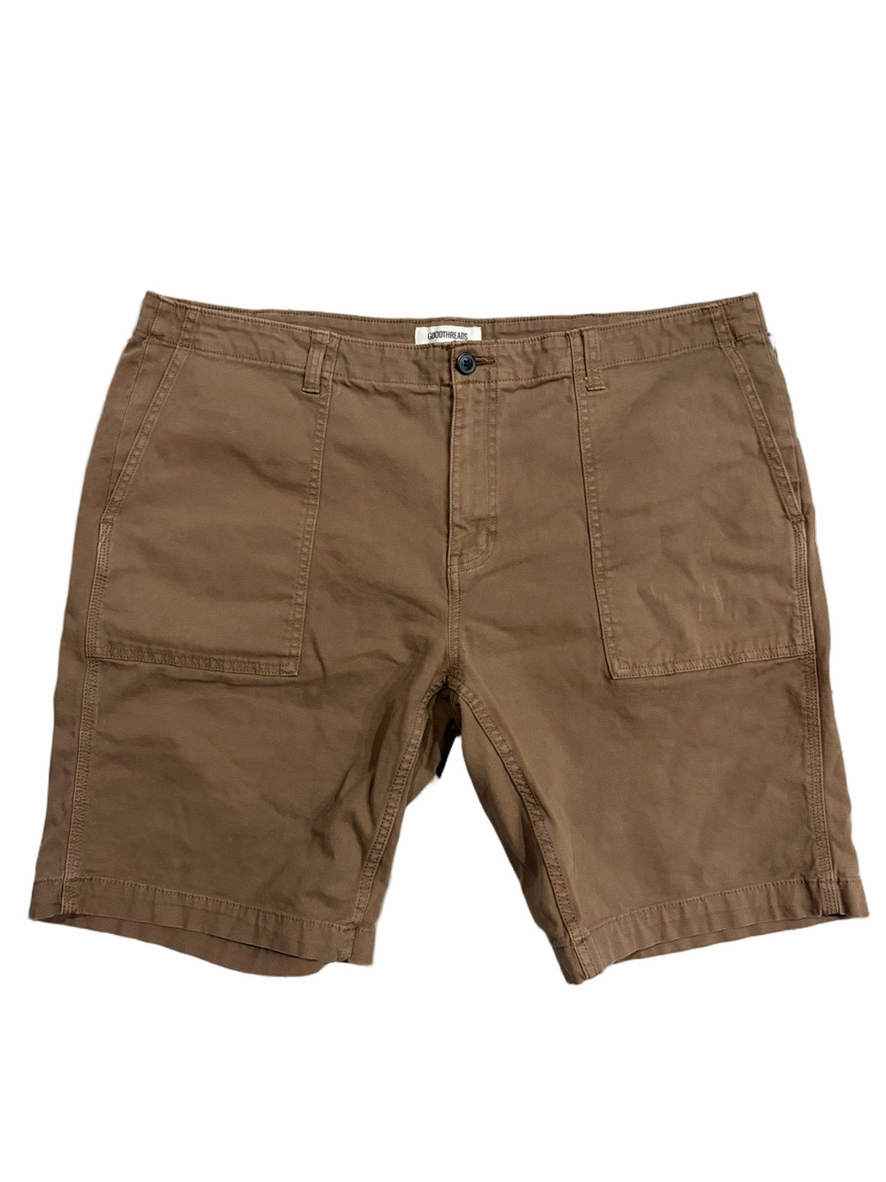 Goodthreads Men’s Brown Utility Chino Shorts Size 40 Cotton Casual